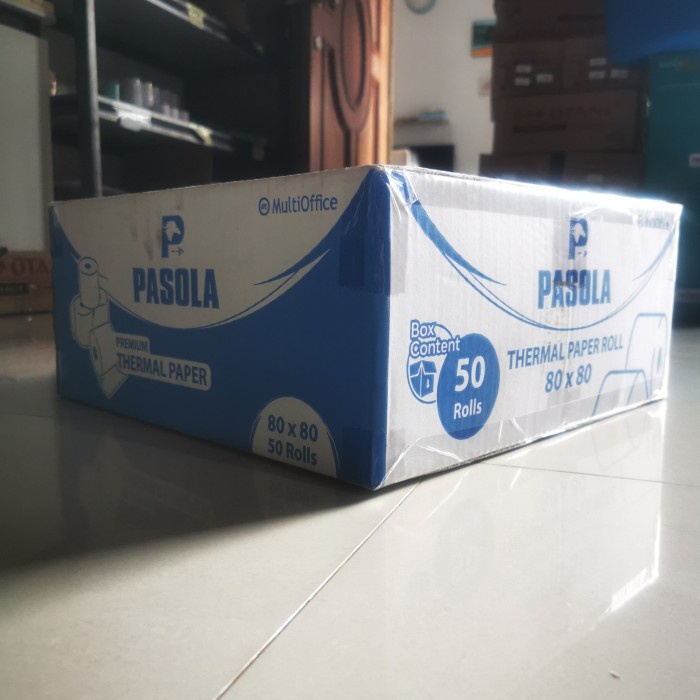 

Term (1 Box= 50 Roll) Kertas Thermal Struk Kasir 80 X 80 . Pasola 80X80