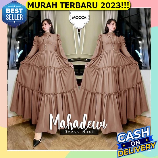 New - Ada Jumbo / Mutiara Maxi Dress Gaudy Maxy Gamis Ceruty Babydoll Dress Wanita Kondangan Muslima