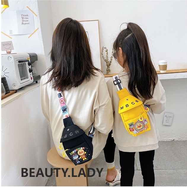 BAO061 Sling Bag Anpanman - Tas Anak Lucu Motif Anpanman - Tas Sling Bag Lucu Import Terbaru Unisex - Tas Anak Perempuan - Tas Anak Laki Laki