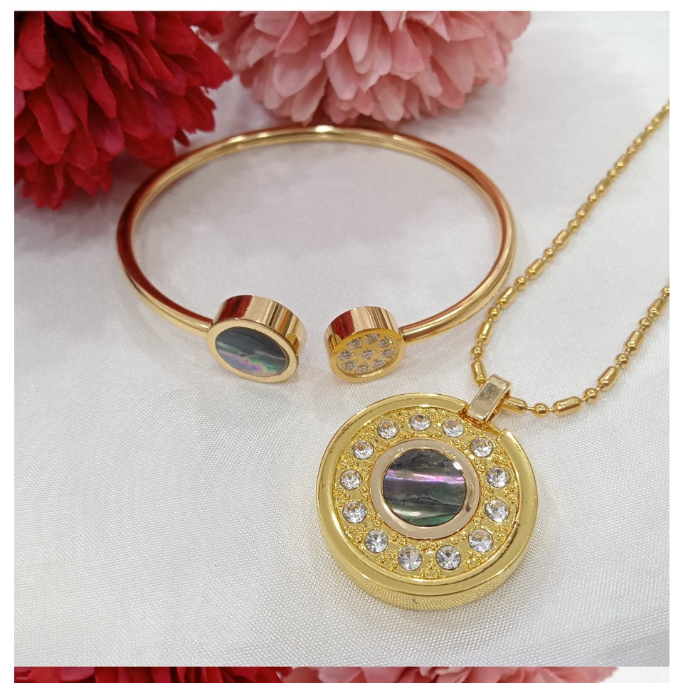 [TERLARIS] 1 SET kalung kesehatan Quantum Pendant permata Bio Energy +gelang+ box + sertifikat card original, KALUNG KESEHATAN QUANTUM PENDANT KALUNG+LIONTIN BIO ENERGI