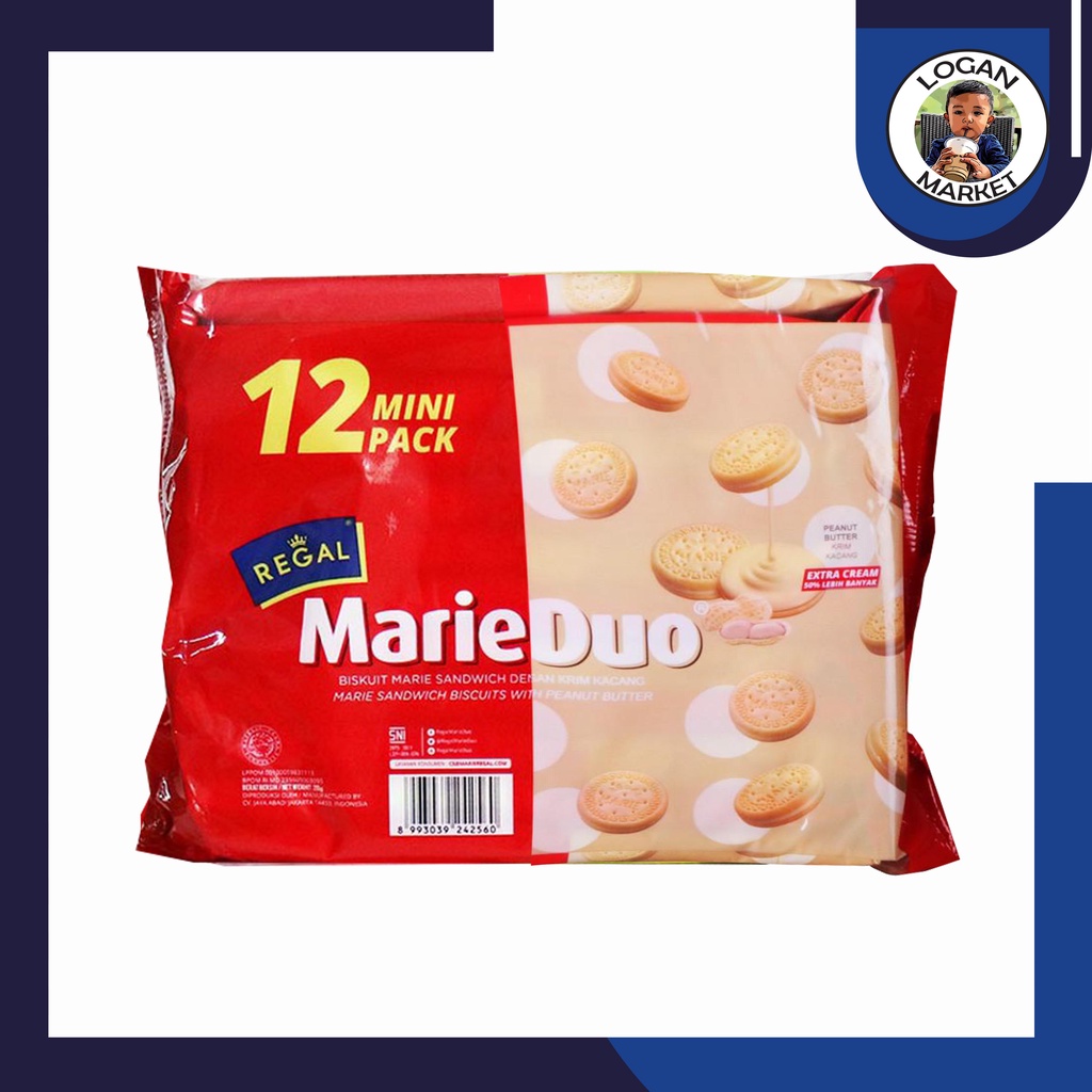 

Regal Biscuit Biskuit Marie Duo Kacang Isi 12 Pcs Sachet 12Pcs