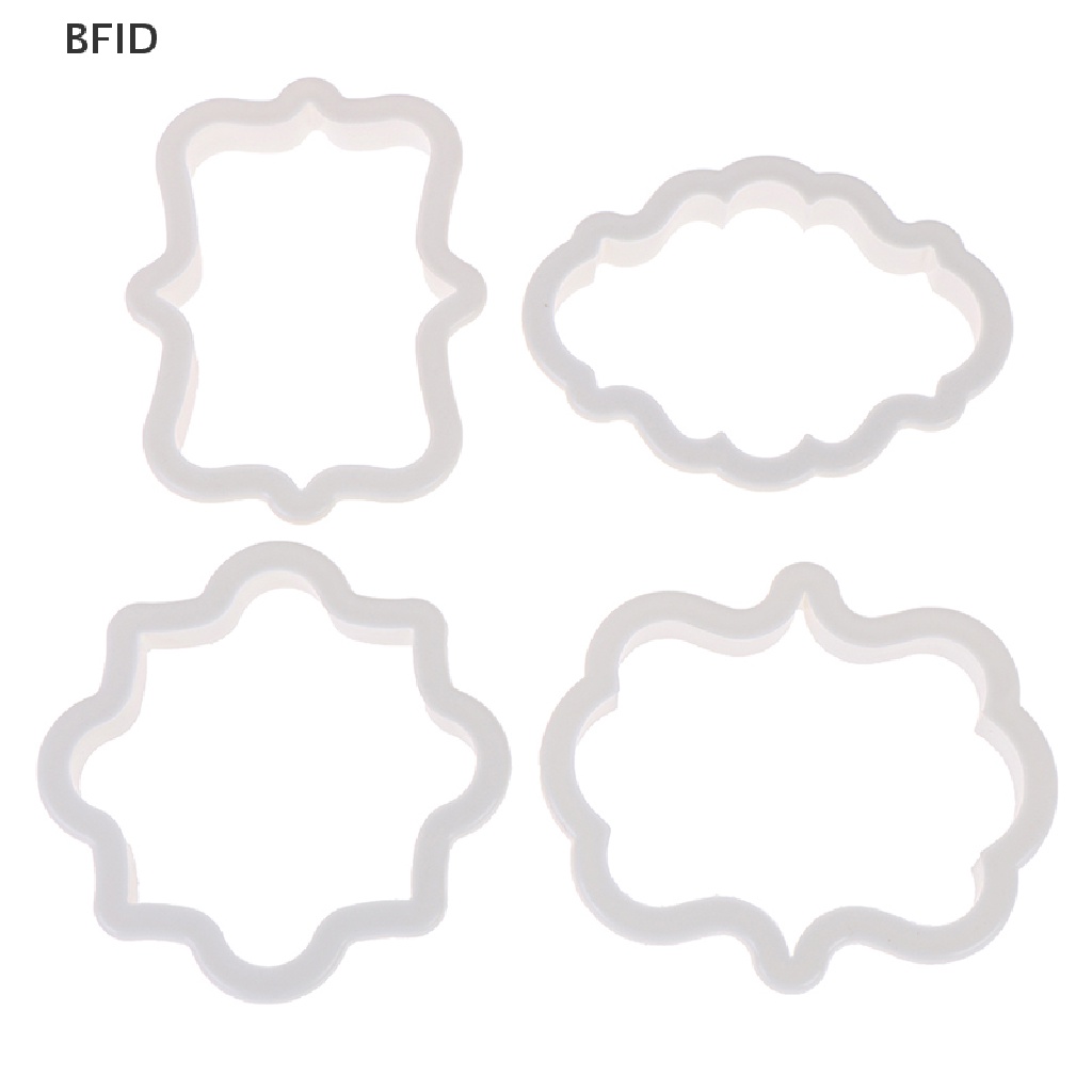 [BFID] 4pcs vintage plaque frame cookie cutter set Pemotong Biskuit Plastik Alat Kue [ID]