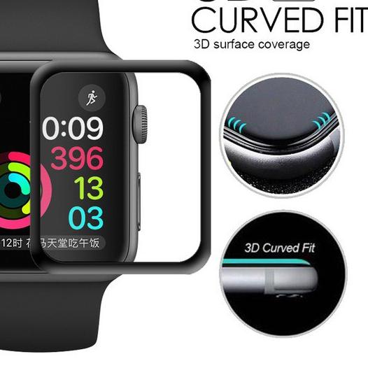 Terbaru | KI3 | Tempered Glass Full Edge APPLE WATCH 38mm 42mm 40mm 44mm 41mm 45mm Series 1/2/3/4/5/