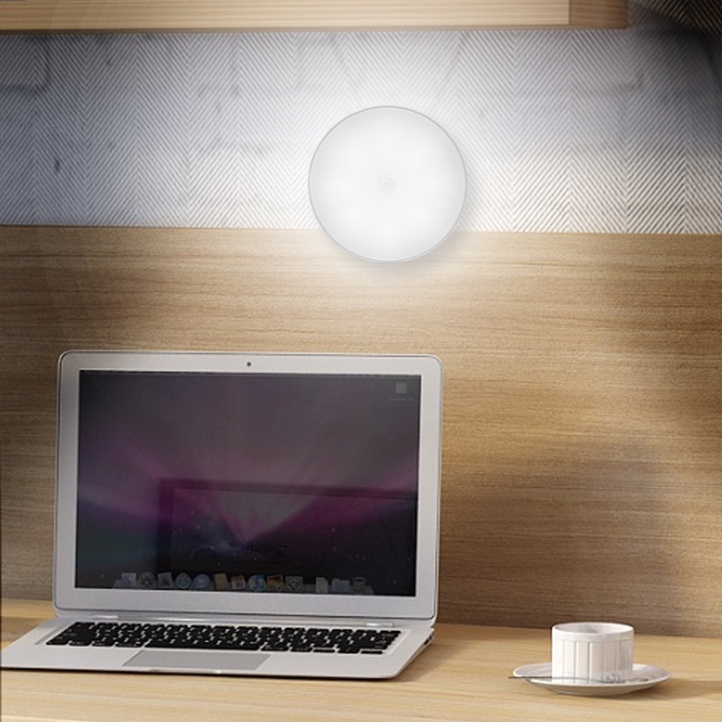 8lampu Malam Duawarna Sensor Gerak LED/Usb Charging Lampu Tempel Dinding Untuk Tangga Lorong Lemari Lemari Closet Pencahayaan Malam