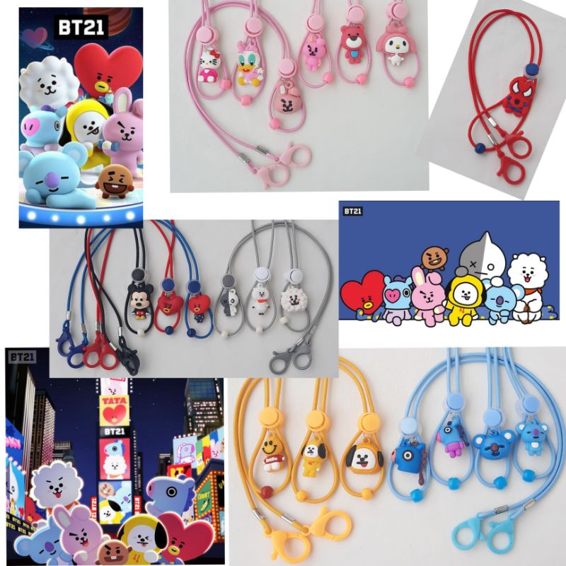 Tali Karet Masker Anak BTS n friends / Strap Masker Liontin Rubber BTS