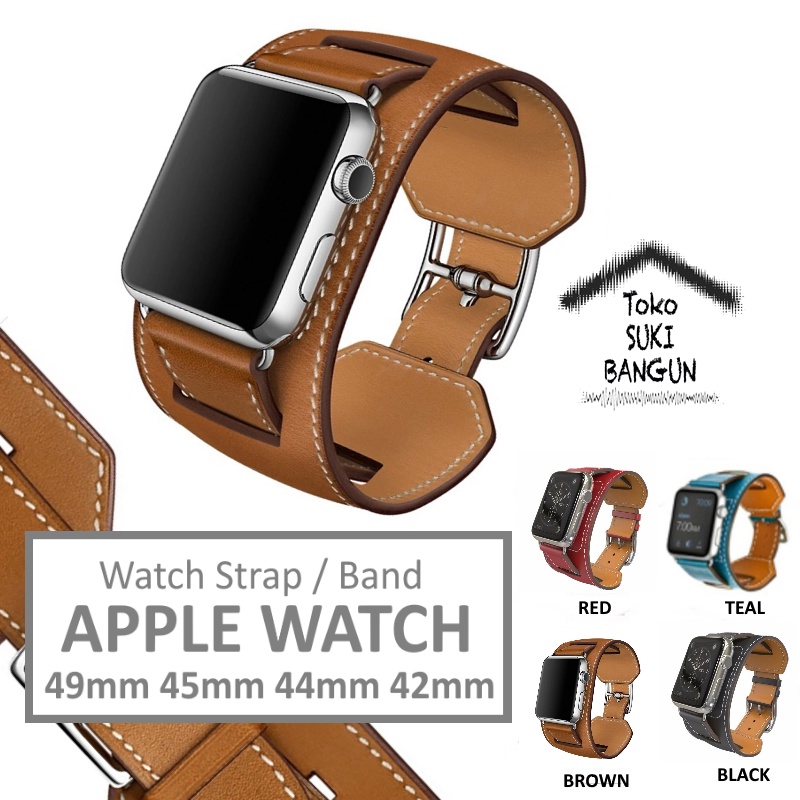 Strap Apple Watch Series Ultra 8 7 6 5 4 3 2 1 49mm 45mm 44mm 42mm TALI JAM BUCKLE CUFF Leather