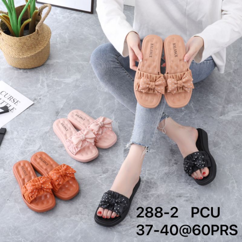 sandal balance 288-PITA KERUT POLKADOT sandal jelly wedges wanita