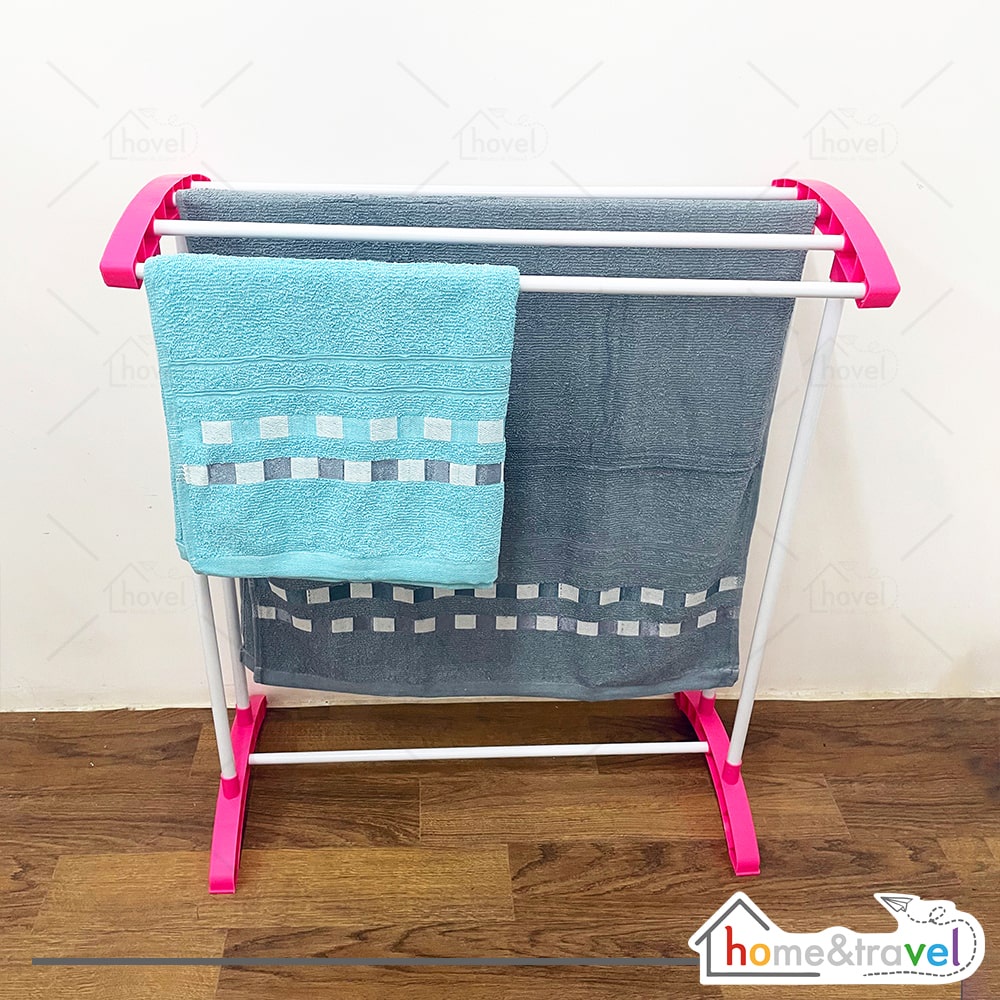 HOVELSHOP Jemuran Handuk Gantungan Baju Pakaian Towel Rack Portable Serbaguna