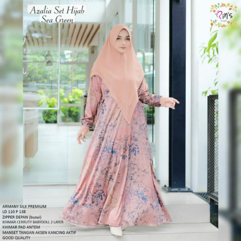 AZALIA gamis maxy muslimah set hijab by original berlabel RIN'S hijab