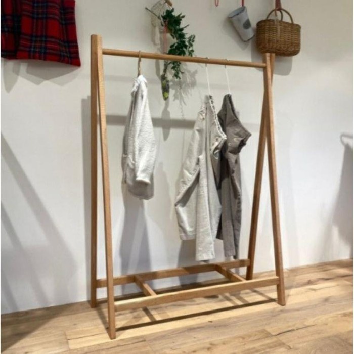 Hanger Stand Hanger Kayu / Gantungan Baju Kayu / Gantungan Gawang Kayu Solid