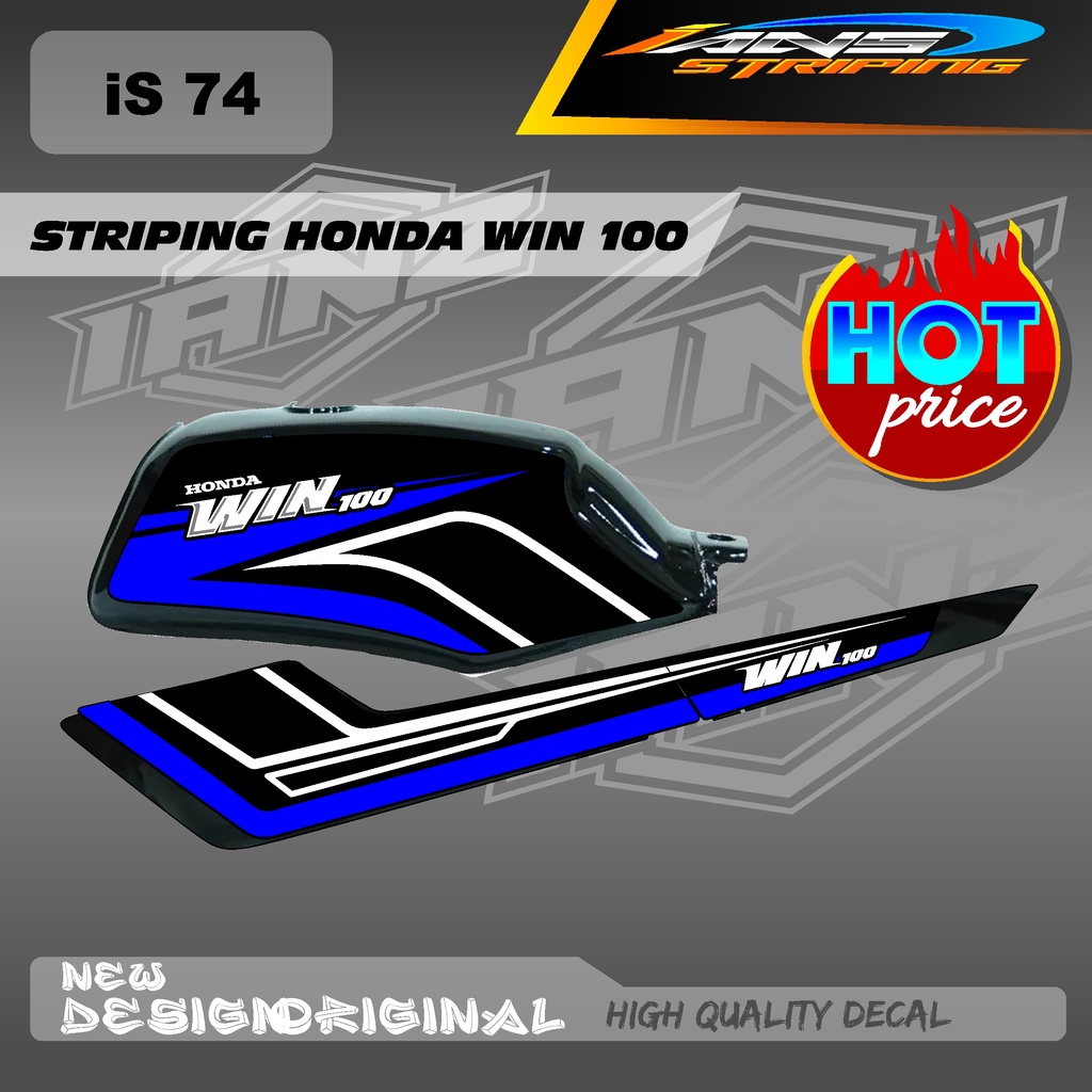 DECAL NEW STRIPING WIN100 CUSTOM KONSPE RETRO JAPAN BAHAN HOLOGRAM / NON HOLOGRAM IS74