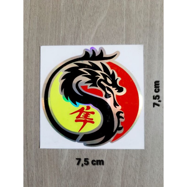 STIKER CUTTING NAGA YIN YANG UKURAN KECIL