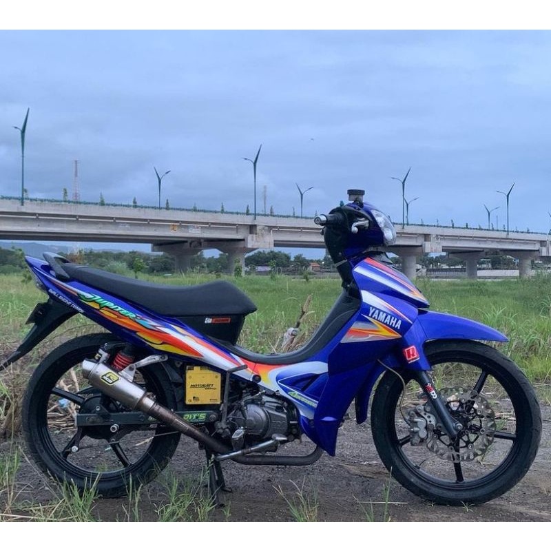 striping Lis Stiker motor jupiter z 2005 biru silver