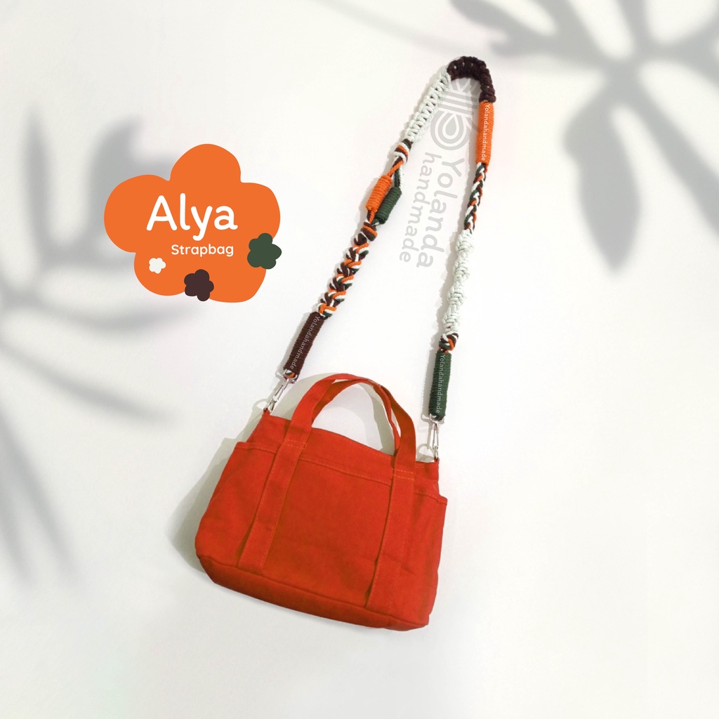 [TERMURAH] Tali Strap bag Macrame ALYA | Premium | Tali kamera | Strap Bag Lucu | Custom | Puffy Bag | Sling Bag | Pendek |COD