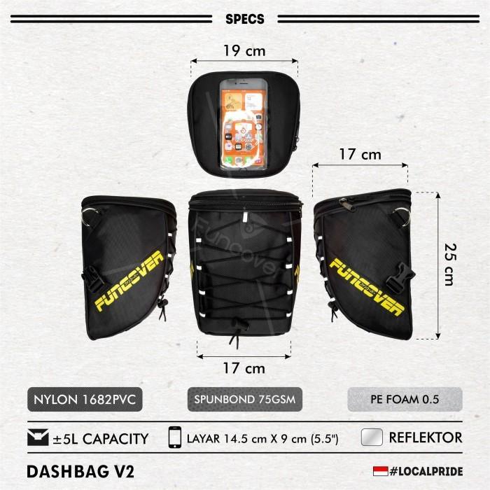 Tas stand holder Hp Dashbag Motor Fazzio slingbag Waterproof aksesoris