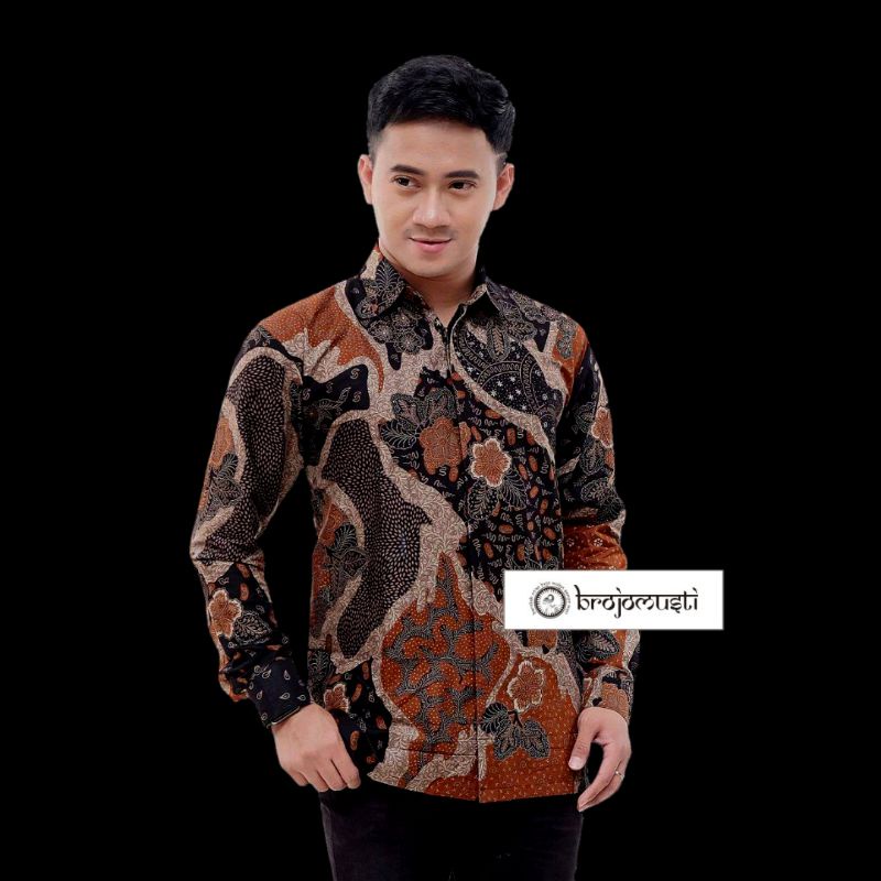 BAJU BATIK KEMEJA BATIK PRIA LENGAN PANJANG REGULER FIT SIZE M,L,XL,XXL KAIN KATUN TEBAL BERKUALITAS