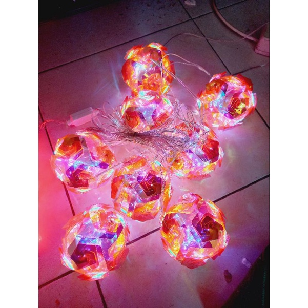 Lampu Lampion Imlek / Lampu LED Viral / Lampu Rose LED / Lampu Bola