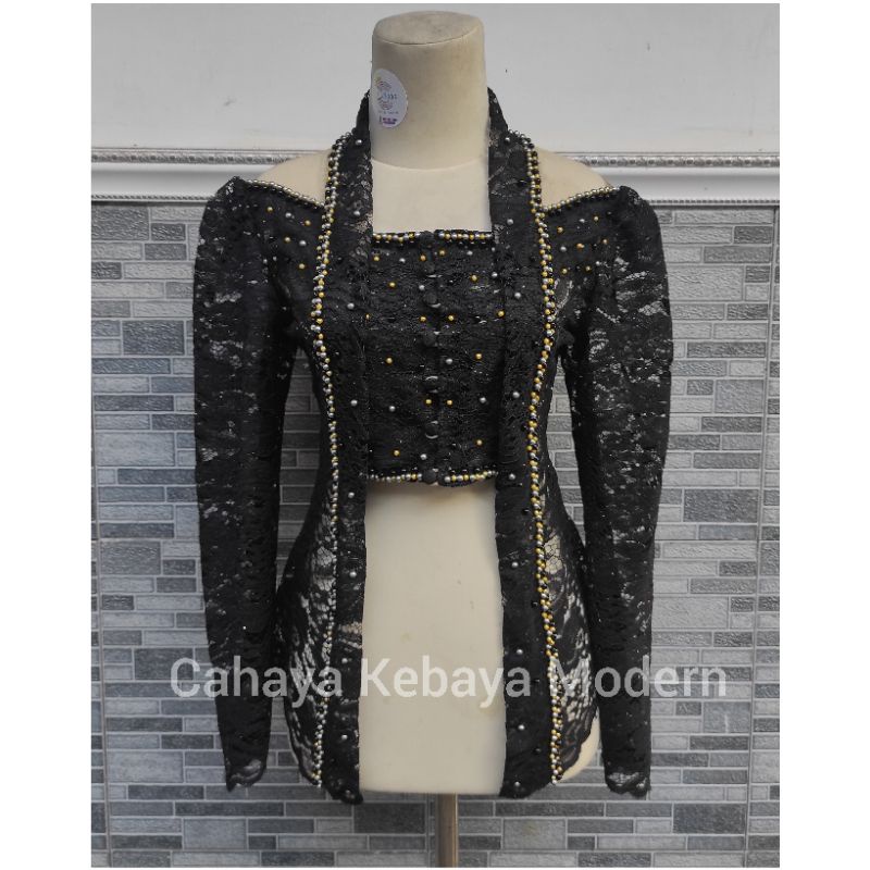 Kebaya wisuda / Kebaya Murah / Kebaya Hitam [ Pundak Terbuka ]