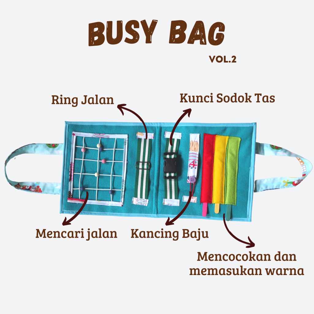 Busy Bag vol. 2| mainan edukasi | Montesori book | Kado anak