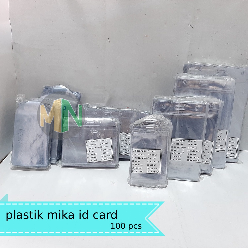 

Plastik Mika Name Tag ID Card 20pcs
