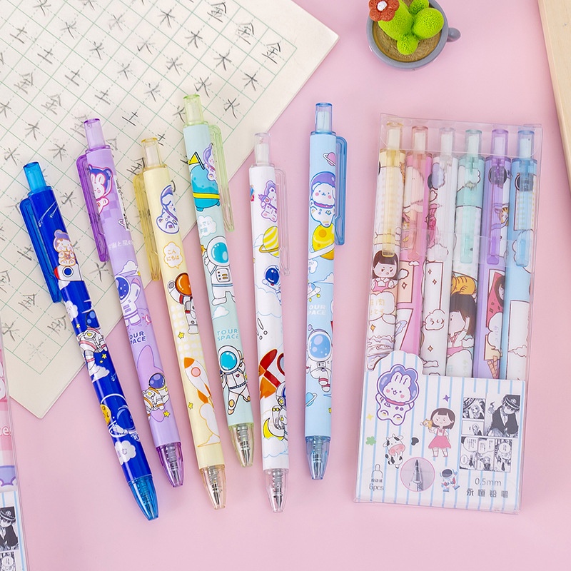 [MTOYS] 6PCS PENSIL 2ML MEKANIK KARAKTER LUCU 0.5MM - PENCIL MEKANIK -JT0009
