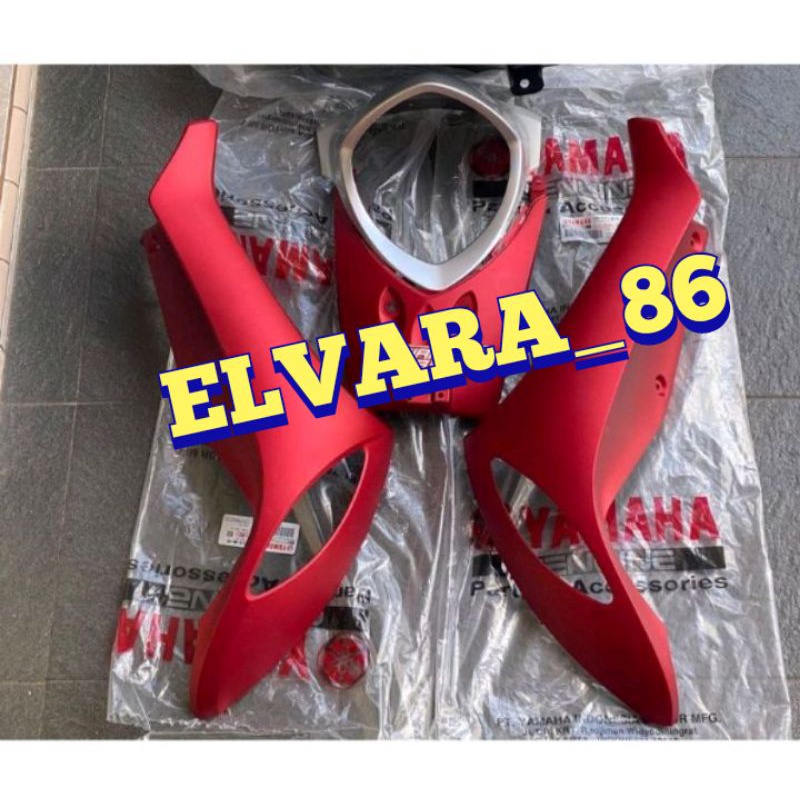 Cover depan fullset Yamaha Fino Grande original Merah doff