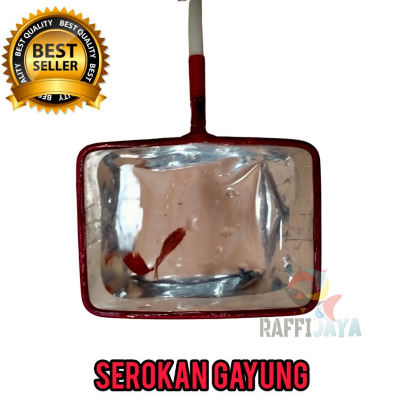 serokan gayung seser mika bening murah berkualitas, seser ikan, serokan ikan, serokan bening, seroka