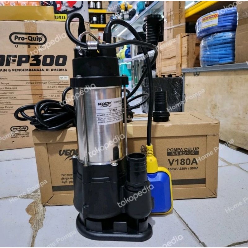 Pompa Celup Otomatis Venezia V 180 A Pompa Celup Air Kotor Nylon Type