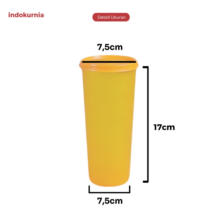 IK - Gelas Tutup Plastik Warna Tumble Tumbler DIALLO 500 ml ORI MURAH