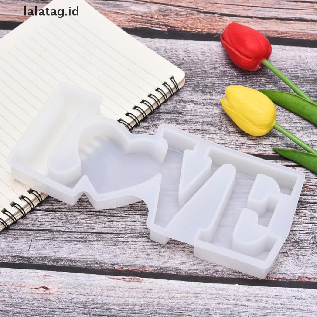 [lalatag] Love Word Cetakan Silikon Dekorasi Meja Rumah Epoxy Resin Mould Craft Tool DIY [ID]