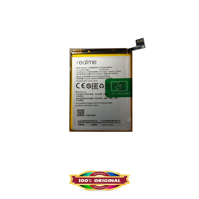 Original Battery for Realme 8 4G 2021 - 5000 mAh - Garansi 1 Bulan