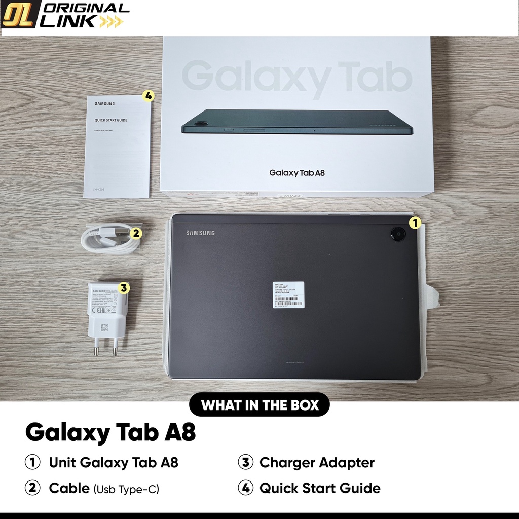 Samsung Galaxy Tab A8 Wifi LTE 3/32 4/128 GB RAM 3 4 ROM 32 128 Tablet Android Murah Original