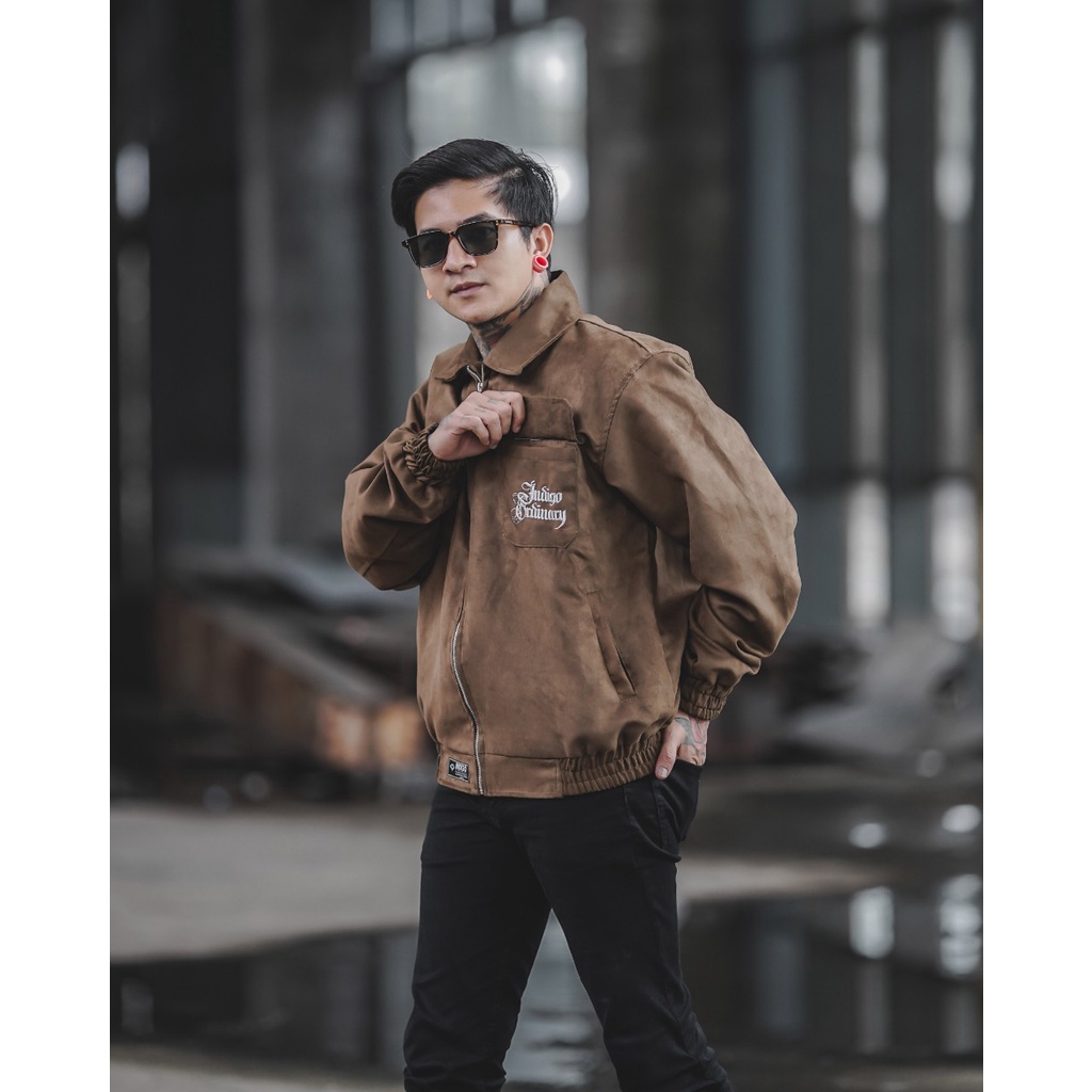 Flight Jacket Suede Indigo Original