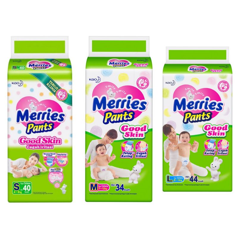 Merries Good Skin Pants Diapers Repack Popok Bayi Celana Ecer Satuan Tester