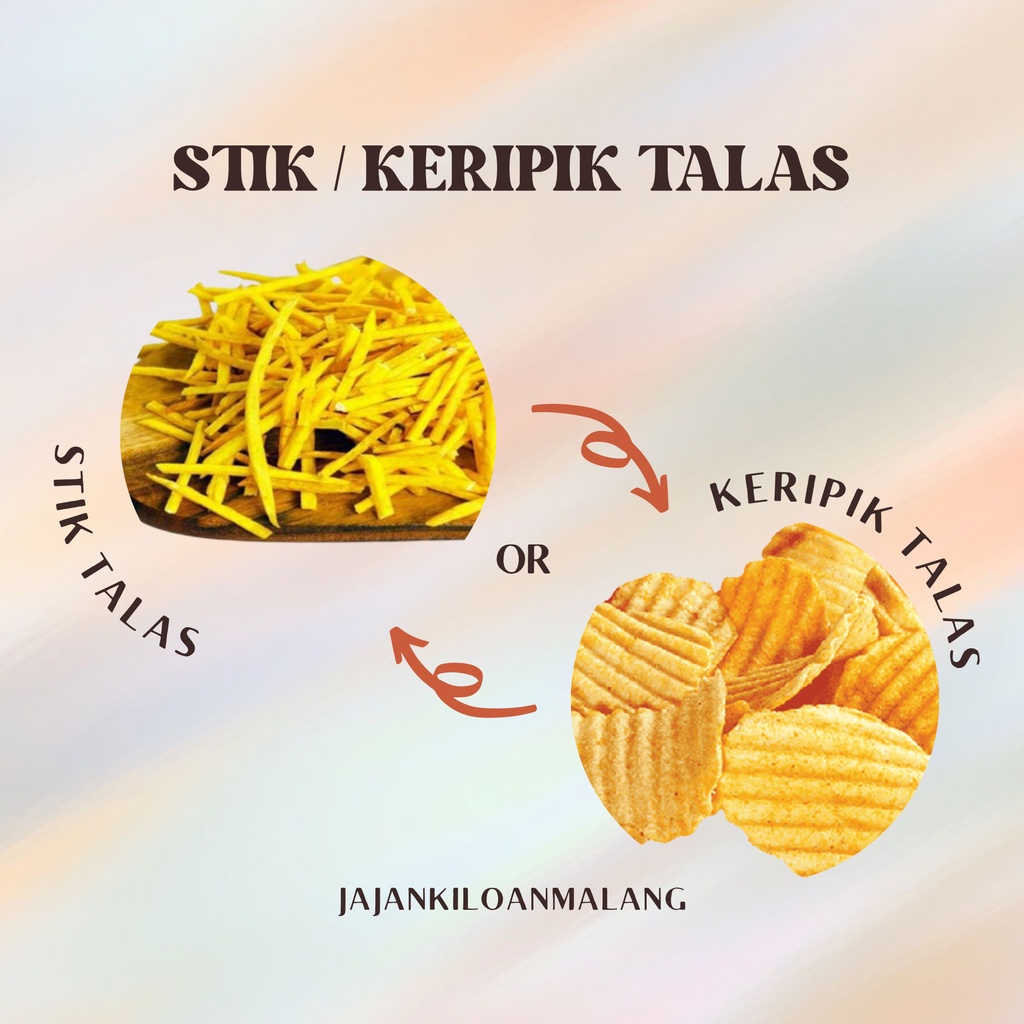 

SNACK KILOAN STIK STICK TALAS KERPIKI KRIPIK TALAS ORI REPACK MURAH