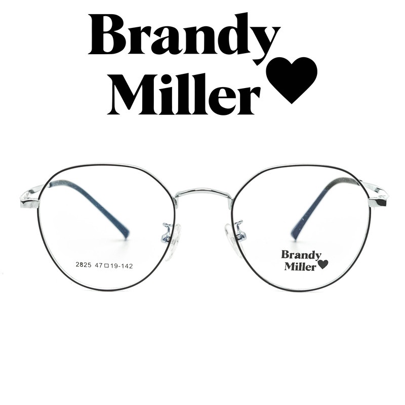 Brandy Miller Kacamata Pria Wanita 2825 C2 Black Silver