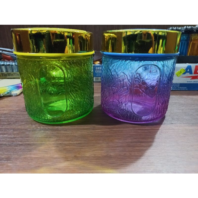 Toples kaca cristal unik mewah tebal premium kue kering lebaran