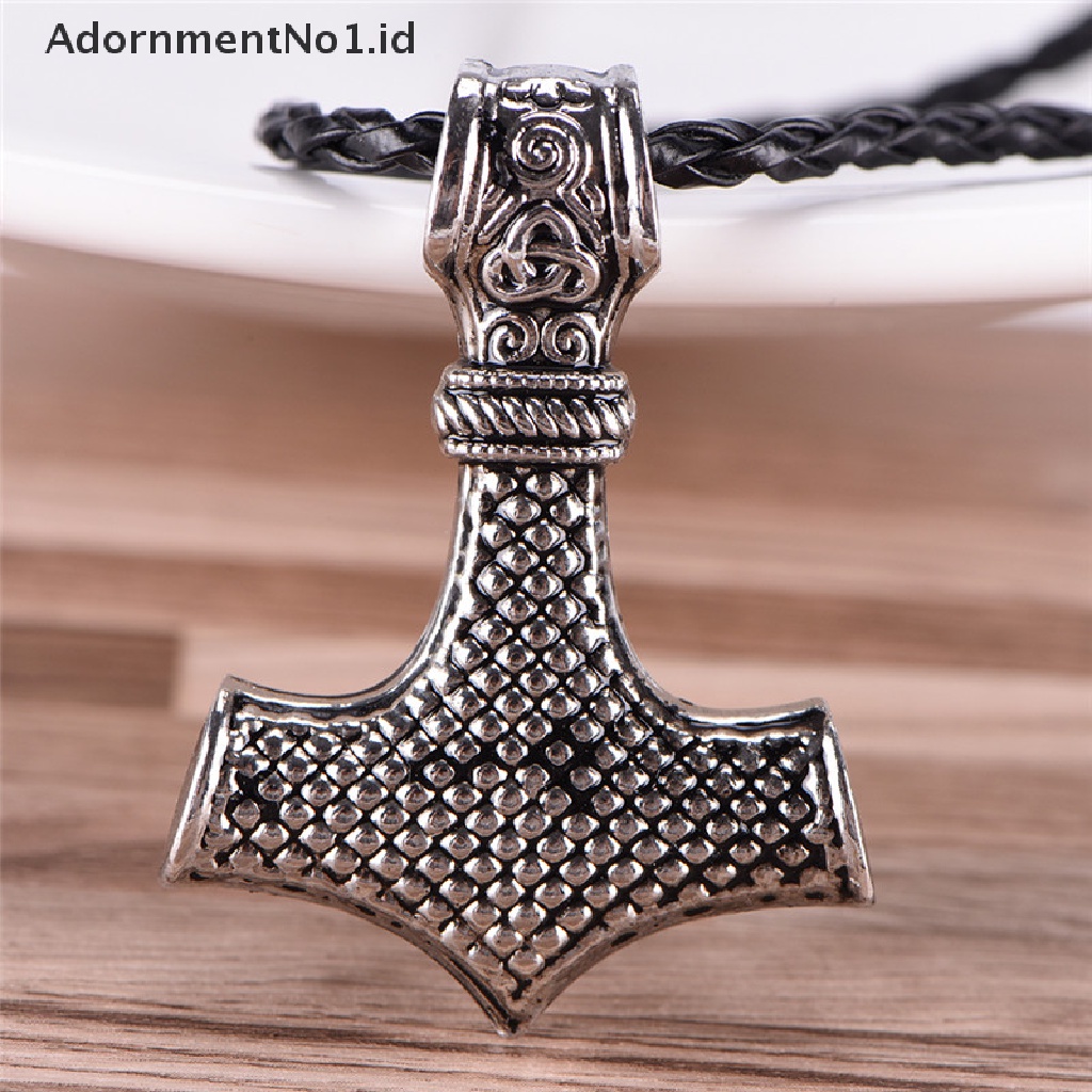 [AdornmentNo1] Myth Hammer Kalung Viking Jimat Palu Scandinavian Norse Pendant Necklace [ID]