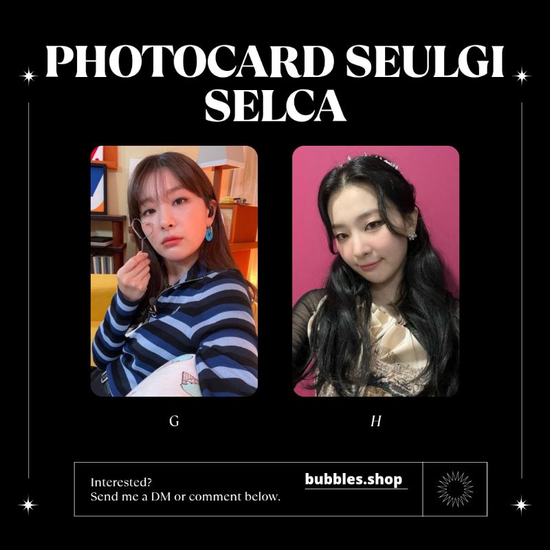 PHOTOCARD UNOFFICIAL SEULGI RED VELVET SELCA