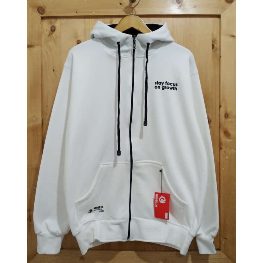 Athru Jaket Zipper Hoodie Pria Oversize Sweater Hodie Ziper Putih Distro Original Kachios MR DEE Jac