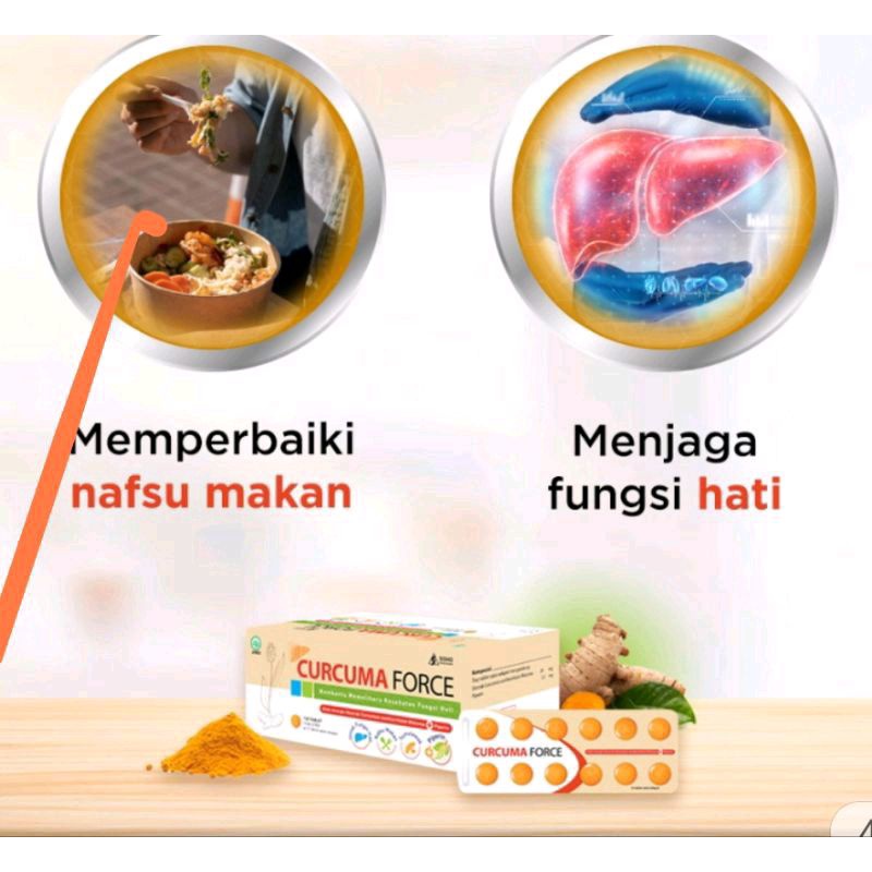 Curcuma FORCE (PER STRIP) ISI 12 untuk kesehatan Hati anti Kanker