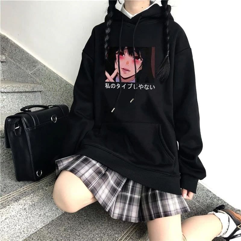 HOODIE ANIME OVERSIZE YAMIKO HOODIE UNISEX ONESIZE - ATASAN CEWEK LUCU PREMIUM