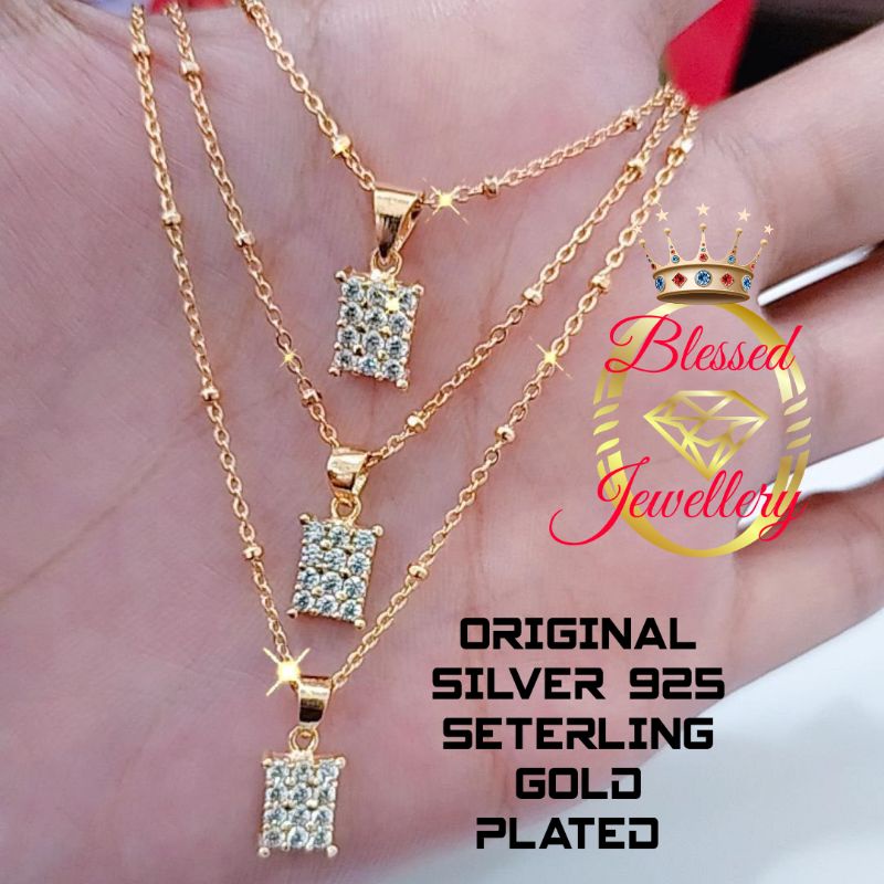 KALUNG PERAK ASLI LAPIS EMAS MODEL NORI JEDAR & LIONTIN