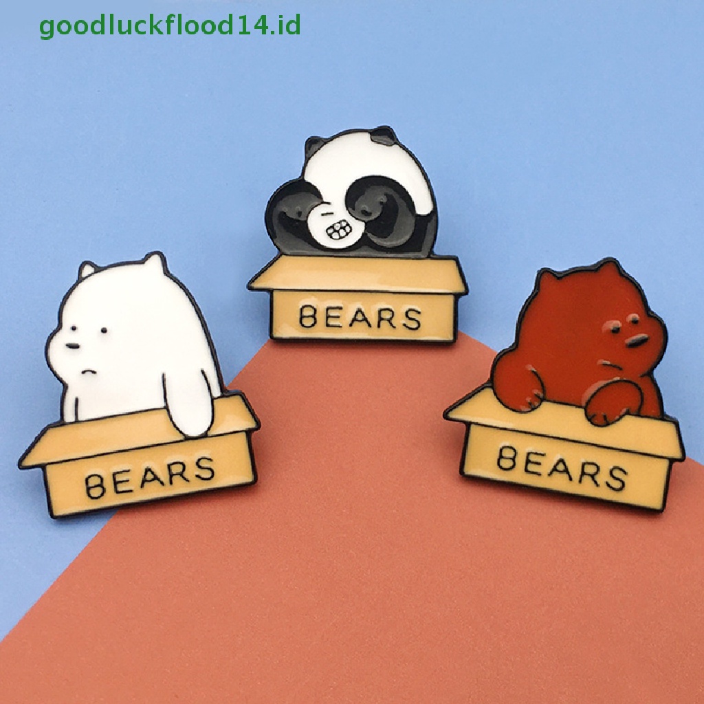 [GOOGFOUR] Panda Kecil Enamel Bros Lencana Pin Tas Kerah Dekorasi Perhiasan Aksesoris [TOP]