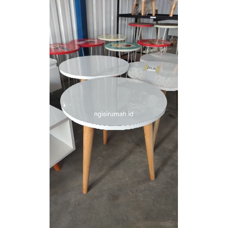 Meja HPL Bulat / Meja Sofa / Meja Stool