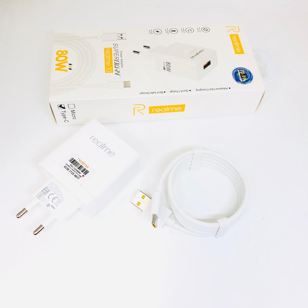 Charger Casan Cas HP REALME GT Neo 3 / GT Neo 3T realme 10 80W SuperDART Charge MICRO DAN TYPE C