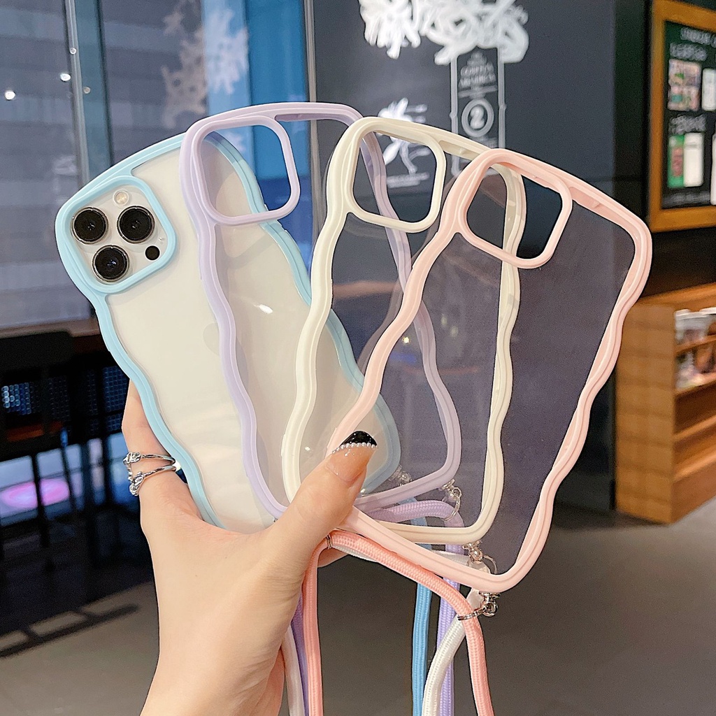 Softcase Sling Tali Panjang Casing For Iphone 7+ 8+ Plus X Xs Xr Max 11 12 13 14 Pro Max 14+ 14Plus FJ08 DY11 Bahu selempang