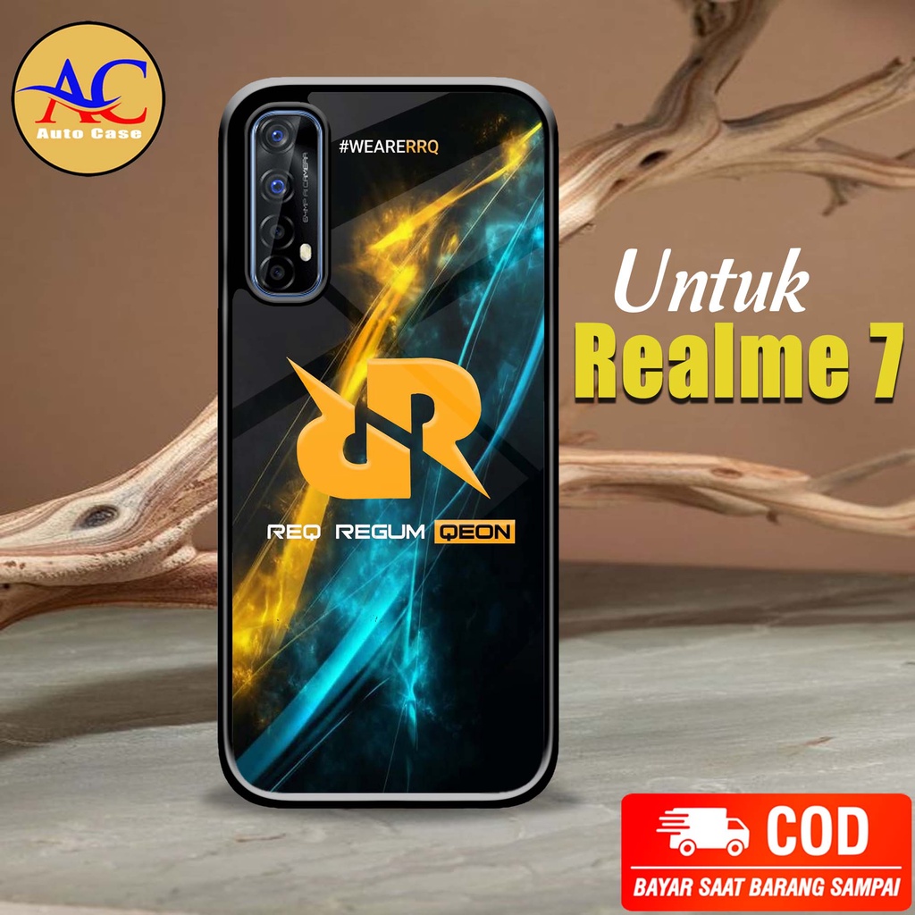 Softcase Glass kaca untuk REALME 7 RRQ Casing Handphone Case Hp Procamera