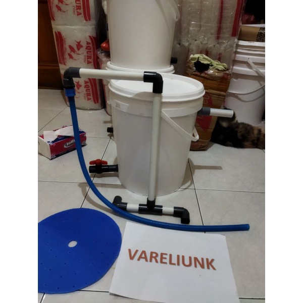 ember bio filter kolam ikan koi, input atas