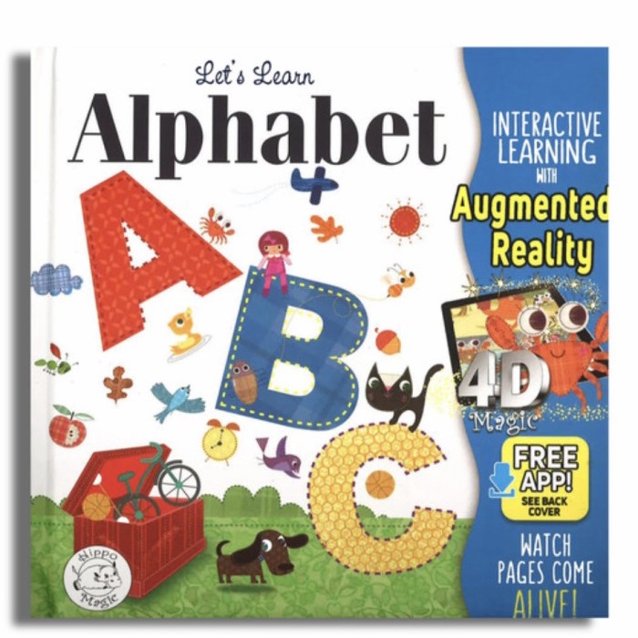 Buku Impor Bahasa Inggris Board Book Let's Learn Alphabet Buku Ajaib Little Hippo book